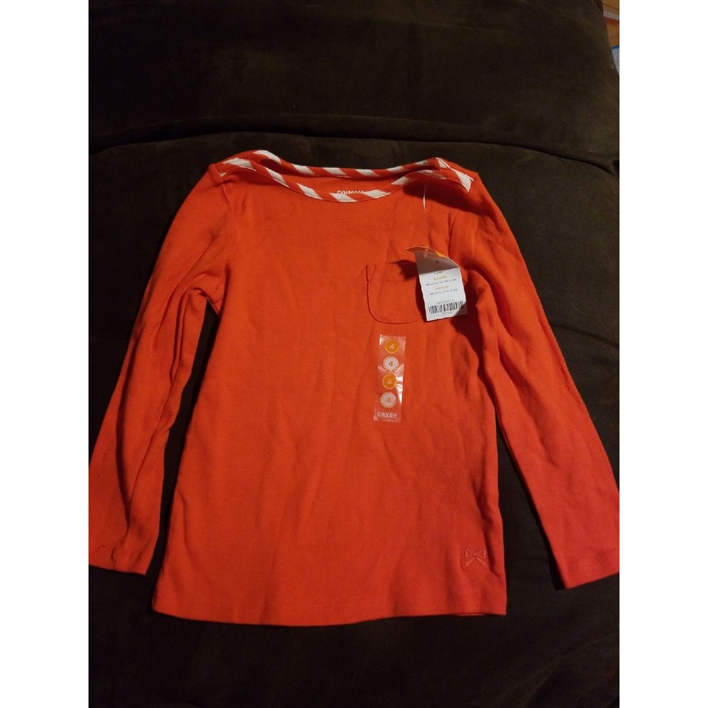 Gymboree orange prep perfect top 4 nwt